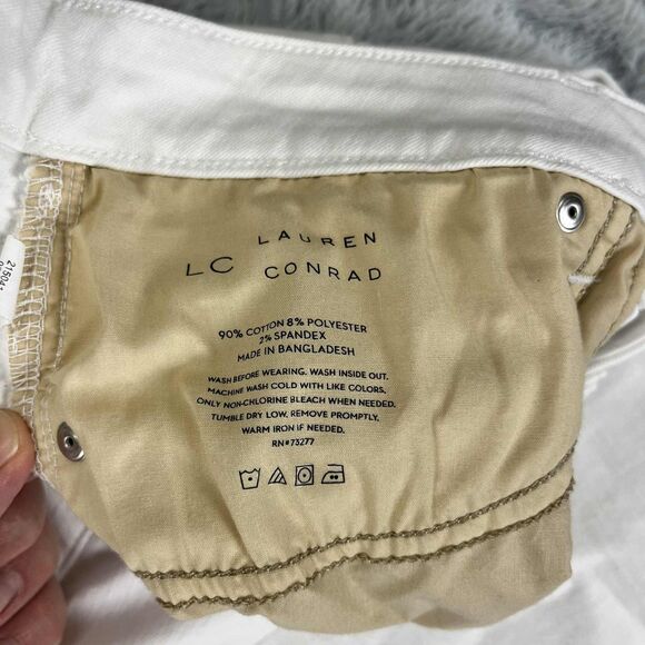 Lauren Conrad Jeans Women’s 12 High Rise Skinny Ankle White Denim Stretch Casual - Picture 4 of 7